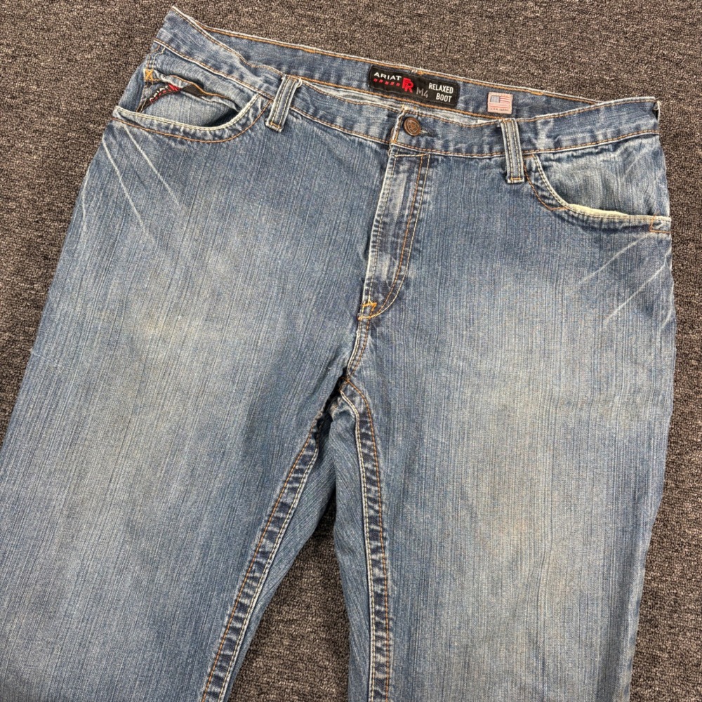 Ariat FR M4 Relaxed Boot Jeans Mens 40x34 Blue Flame Resistant Denim Workwear